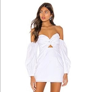 Superdown Flynn Ruched sleeve dress